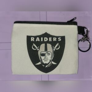 NWT-Raiders Black and White Coin Pouch